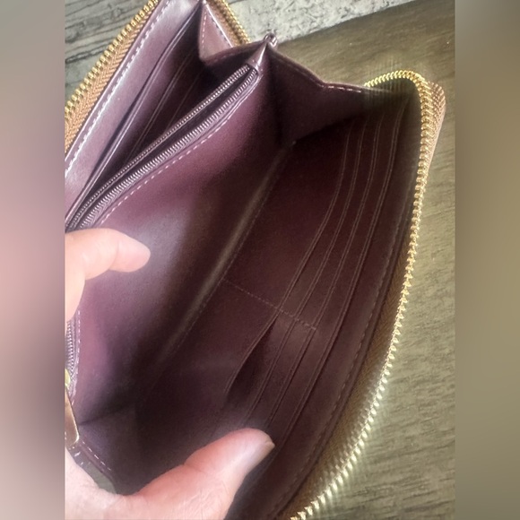 Coach Accordion Zip Wallet Signature Victorian Floral Print - Picture 7 of 11